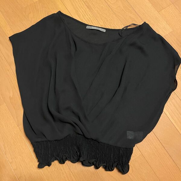 ZARA カットソー トップス ブラック