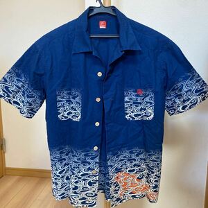 [ Fellows ] peace pattern short sleeves shirt S size 