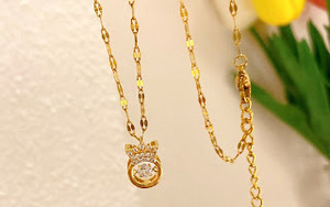 クラウン ゴールドネックレス necklace Gold Plated 18KGP 韓国ファッション 55