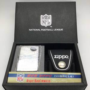 ジッポー　スーパーボール　開催記念　500個限定　革ケース付　NFL　1995年製　未使用品