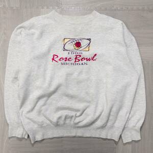 古着 90s Midwest Embroidery Rose Bowl スウェット トップスメンズXL グレー