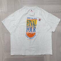 古着 90s フルーツオブザルーム ピザハット バスケットボール 企業系 プリントTシャツ トップス メンズXL グレー USA製 シングルステッチ_画像1