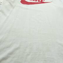 古着 70s 80s NIKE ユーロ ナイキ オレンジタグ プリント Ｔシャツ トップス メンズＭ相当 イタリア製 ホワイト_画像7