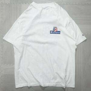 古着 90s Champion チャンピオン USAバレーボール プリント Tシャツ トップス メンズXXL相当 USA製 シングルステッチ ホワイト