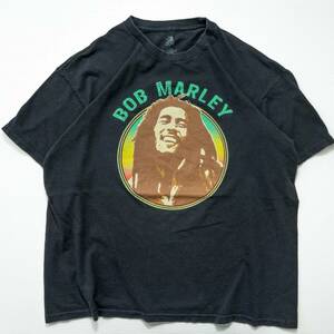 古着 00s Bob Marley ボブマーリー レゲエ プリント Tシャツ トップス メンズL相当 ブラック