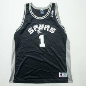 古着 90s Champion チャンピオン NBA SPURS DUNCAN タンクトップ トップス メンズXXL メキシコ製 ブラック