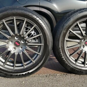 STI 18インチ 7.5J＋55 PCD114.3 5穴 ガンメタ BS DUELER H/P 225/55R18 2018年製 ２本の画像1