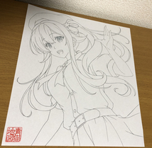  同人手書き色紙【艦隊これくしょん/艦これ】春雨（コピック）_画像5