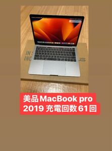 美品 MacBook Pro 2019 SSD 256 充電回数61回　安心保証