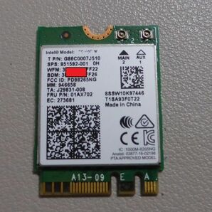 PC部品 無線 WiFi M.2 (NGFF）Intel Dual Band Wireless 8265NGW と アンテナ Y947の画像1