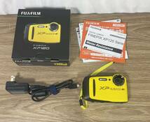 ■FR2043 FUJIFILM フジフィルム FINEPIX XP120 コンパクトカメラ デジカメ イエロー 充電器付 中古美品_画像1