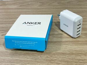 ■FR2168 送料込 Anker PowerPort 4 4ポートUSB急速充電器 中古 アンカー コンセント ANKER 40W 