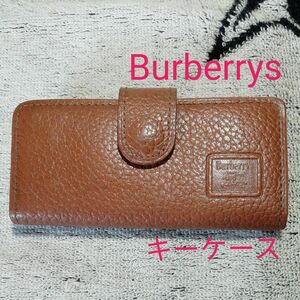 【USED美品／ビンテージ】キーケース　バーバリーズ　Burberrys　レザー　ブラウン　ノバチェック