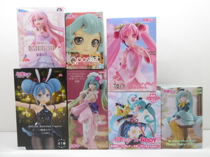 n76269-ty 未開封★7個 初音ミクフィギュア 桜ミク RODY 巡音ルカ Qposket 抹茶パフェ TAITO ぬーどる 等 [054-240419]