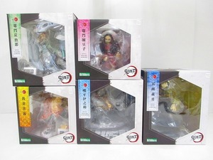 n76366-ty 中古品★5個 鬼滅の刃 コトブキヤ 特典パーツ付 1/8 我妻善逸 嘴平伊之助 冨岡 禰豆子 等フィギュア [056-240424]