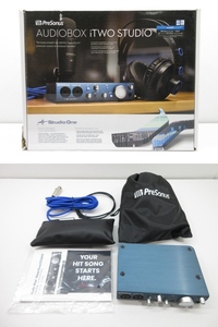 n76453-ty 中古□Presonus プレソナス AUDIOBOX iTWO STUDIOオーディオインターフェイス コンデンサーマイク ※音出し確認済 [091-240428]