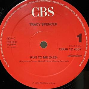 TRACY SPENCER / RUN TO ME 中古盤12インチの画像3