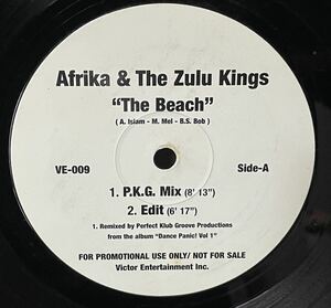 AFRIKA & THE ZULU KIMGS / THE BEACH (P.K.G.MIX , EDIT) , LOLETTA HOLLOWAY / LIFTING ME UP 中古盤12インチ