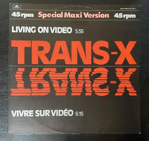 TRANS-X / LIVING ON VIDEO 中古盤12インチ