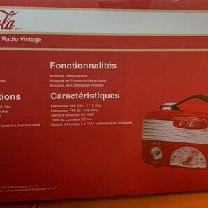 コカ・コーラ アンティーク ラジオ Coca-Cola Coca Cola CCR01 Vintage Style Am/FM Radioの画像6