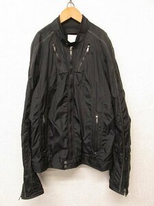k6604：ディーゼル DIESEL ナイロン ライダースジャケット M ブルゾン 黒ブラック メンズ：5
