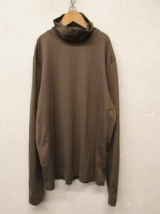 k6635：ヒューゴボス HUGO BOSS 長袖タートルネックシャツ L カットソー/ロンTee メンズ紳士 茶ブラウン：35