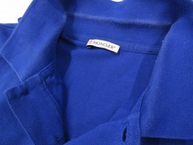k6642：モンクレール MONCLER 鹿の子 半袖ポロシャツ M 青ブルー/ロゴラバー メンズ紳士/トルコ製：35_画像4