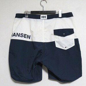 N6766:汚れ有 HELLY HANSEN(ヘリーハンセン)スイムパンツ ショートパンツ/白紺/XL：35の画像2