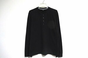 N6772:HUGO BOSS( Hugo Boss ) Henley neckline long sleeve cut and sewn long T/ black /XL:35