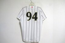 N6798:MIZUNO（ミズノ）2004年 野球日本代表 レプリカユニフォーム 背番号94/白×黒スト/F/アテネオリンピック：35　_画像2