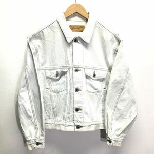 90s ビンテージ！【Wrangler】ラングラー デニムジャケット ジージャン ブルゾン アメカジ 古着 アイスウォッシュ 水色 メンズ M /Y7277ii