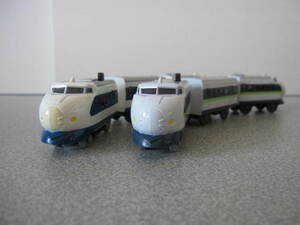  Capsule Plarail 0 series ... fresh green +0 series Shinkansen ... set used Mini book equipped 