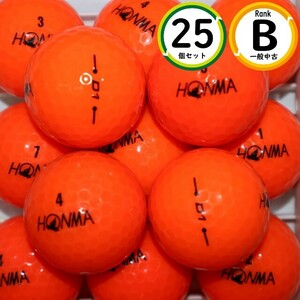 25個 2020年モデル D1 ホンマ オレンジ カラーボール Bランク HONMA 中古 ロストボール ゴルフボール 送料無料 snt