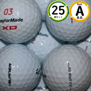 Aランク 25個 テーラーメイド 混合 良品 ホワイト TAYLORMADE ロストボール 送料無料