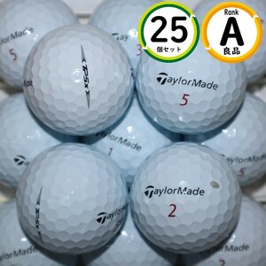 Aランク 25個 2021年モデル TP5X テーラーメイド 良品 ホワイト TAYLORMADE ロストボール ゴルフボール 送料無料