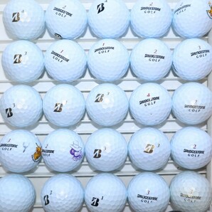 25個 ブリヂストンゴルフ スーパーストレート 混合 ホワイト Bランク 中古 ロストボール ブリヂストン 送料無料の画像2