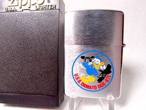 新品 ZIPPO 廃版品★Donald Duck U.S.S DAMATO DDE 871★2002年 /入手困難/希少アメリカ軍物/ドナルドダック/両面/コレクタブル