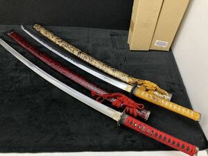 美品 模造刀 美術刀剣 千子村正／金雲大刀 2本セット 鑑賞用 コレクション コスプレ ya1