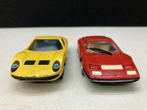 SUPER CAR SAKURA FERRARI フェラーリ LAMBORGHINI ランボルギーニ 1/43 ミニカー アンティーク 2台まとめ　ya4_画像2