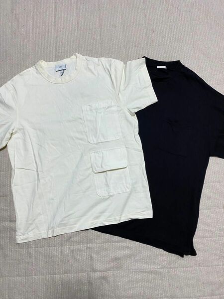 Tシャツ　半袖　メンズ　オーバーシルエット　Ｈ＆Ｍ　GU Ｍサイズ　２枚セット