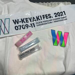 【Wケヤキフェスセット】ラバーバンド3 バルーン　ライブTシャツ　櫻坂46 日向坂46 欅坂46