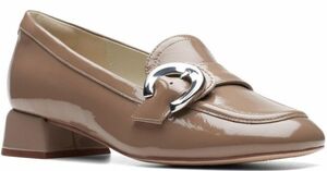 Clarks 24cm Loafer pa палатка кожа булыжник бежевый Brown Flat эмаль туфли без застежки спортивные туфли балет туфли-лодочки RRR134