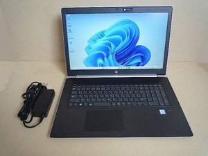 大画面 ProBook 470 G5 第8世代i5-8250U/16GBメモリ/SSD/Ｗebカメラ /Win11