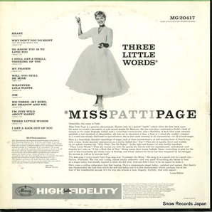 パティ・ペイジ 3 little words... miss patti page MG20417の画像2