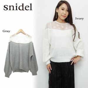 Snidel デコルテシースルーニットプルオーバー