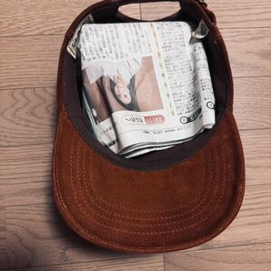 【稀極上】80s L.L.Bean Suede Sports Cap Rust USA製 マルジェラ ビンテージ モヘア オンブレ 帽子 llbean トートバック の画像3