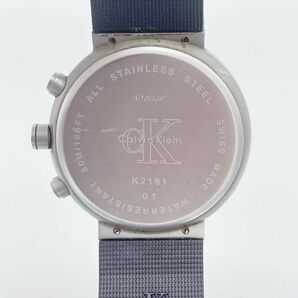 【1円スタート】稼働品 Calvin Klein カルバンクライン K2181 クロノグラフ 白文字盤 ラウンド クオーツ メンズ腕時計の画像6