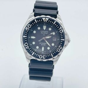 【1円スタート】稼働品 CITIZEN シチズン PROMASTER プロマスター エコドライブ ダイバー 200M E168-T005446 クオーツ メンズ腕時計の画像4