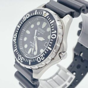 【1円スタート】稼働品 CITIZEN シチズン PROMASTER プロマスター エコドライブ ダイバー 200M E168-T005446 クオーツ メンズ腕時計の画像2