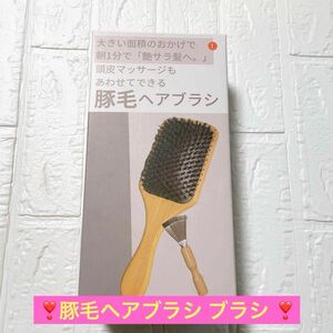 ヘアブラシ ブラシ 豚毛 パドルブラシ